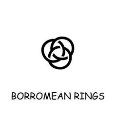 Borromean Rings Flat Icon