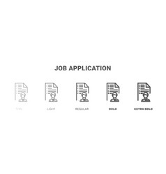 Job Application Icon Thin Regular Bold And More