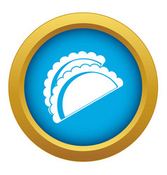 Empanadas De Pollo Icon Blue Isolated