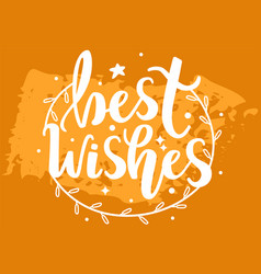 Best Wishes Lettering Decorated Holiday Greeting