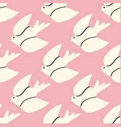 Dove Seamless Pattern The Bird Is A Symbol