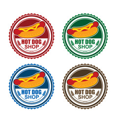 Hot Dog Stamp Logo