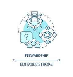 Stewardship Turquoise Concept Icon