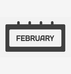 Template Icon Page Calendar Month February