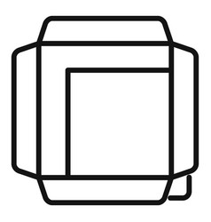 Top View Box Icon Outline Pack Box