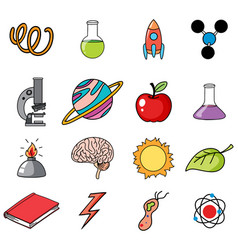 Colorful Science Icons Set