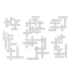 Crossword Game Grid Text Puzzle Template