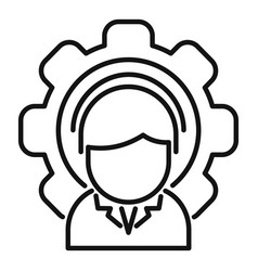 Gear Support Icon Outline Office Service