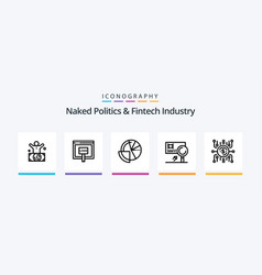 Naked Politics And Fintech Industry Line 5 Icon