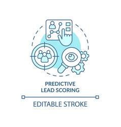 Predictive Lead Scoring Turquoise Concept Icon