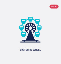 Two Color Big Ferris Wheel Icon From Business