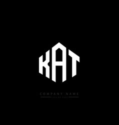 Kat Letter Logo Design With Polygon Shape