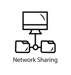 Network Sharing Outline Icon Design