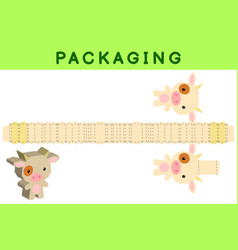 Party Favor Box Die Cut Cow Design For Sweets