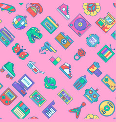 Diagonal Nineties Vibes Seamless Patterns