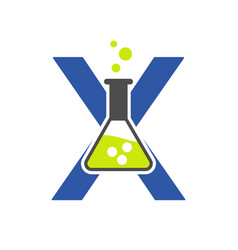 Letter X Lab Logo Concept For Science Healthcare