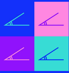 Pop Art Line Acute Angle 45 Degrees Icon