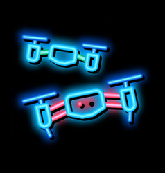 Drone Racing Neon Glow Icon