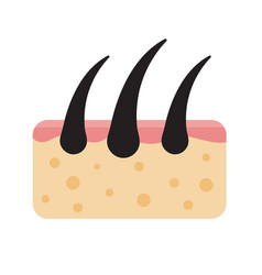 Hair Icon On Human Skin Care Concept