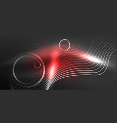 Neon Laser Lines Circles Waves Abstract