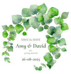 Save The Date Invitation With A Hand Painted