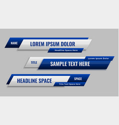 Stylish Blue Geometric Lower Third Banner