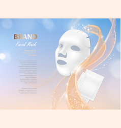 Cosmetic Banner With 3d Facial Mask