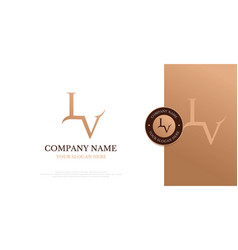 Initial Lv Logo Design