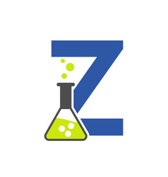 Letter Z Lab Logo Concept For Science Healthcare