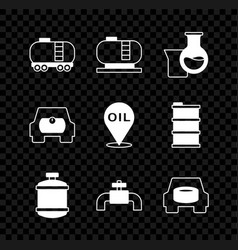 Set Oil Railway Cistern Tank Storage Petrol Test