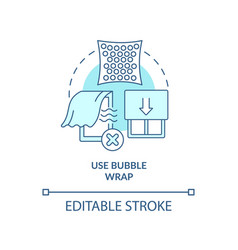 Use Bubble Wrap Turquoise Concept Icon