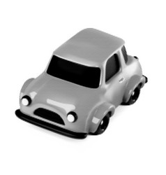 3d Monochrome Halftone Toy Car