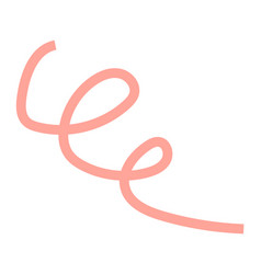 Abstract Peach Ribbon Line Art With Elegant Curves