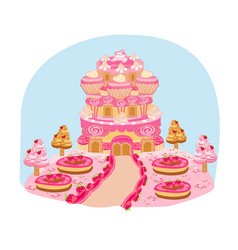 Multicolored Castle Candy Land - Fairy Tale