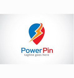 Power Pin Logo Template Design