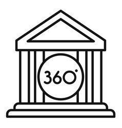 Bank Building Tour Icon Outline Vr Glasses