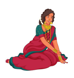 Marathi Woman Wearing Traditional Dress