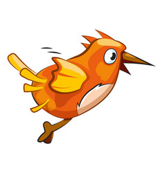 Orange Bird Robin Flying Cute Cartoon Character