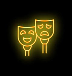 Stress Mask Icon Neon