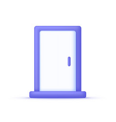 3d Door Icon Isolated On White Background