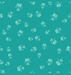 Green Robot Icon Isolated Seamless Pattern