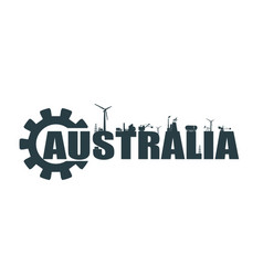 Energy And Power Icons Australia Word