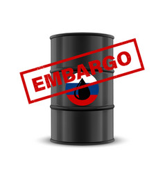 Oil Embargo 3d Realistic Metal Enamel