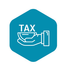 Half Tax Size Icon Outline Style