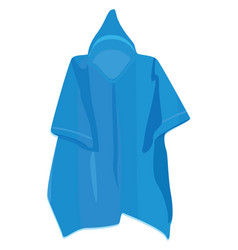 Blue Raincoat On A White Background