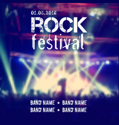 Blurred Background With Rock Stage And Crowd Rock