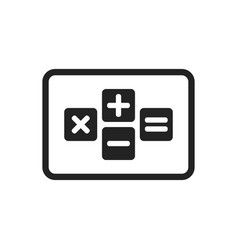 Calculator Flat Icon Black Isolated Editable Eps