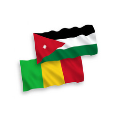 Flags Of Hashemite Kingdom Of Jordan And Mali