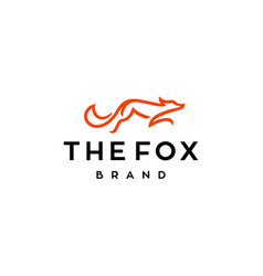 Fox Line Logo Simple Line Art