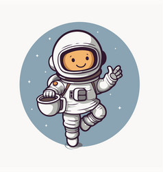 Astronaut With A Cup Of Coffee In His Hand